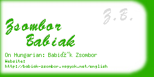 zsombor babiak business card